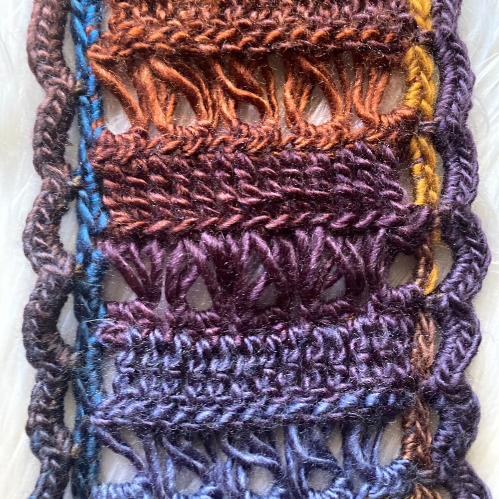 Handmade Fall Themed Crocheted Adult Unisex Scarf - Picture 3 of 3